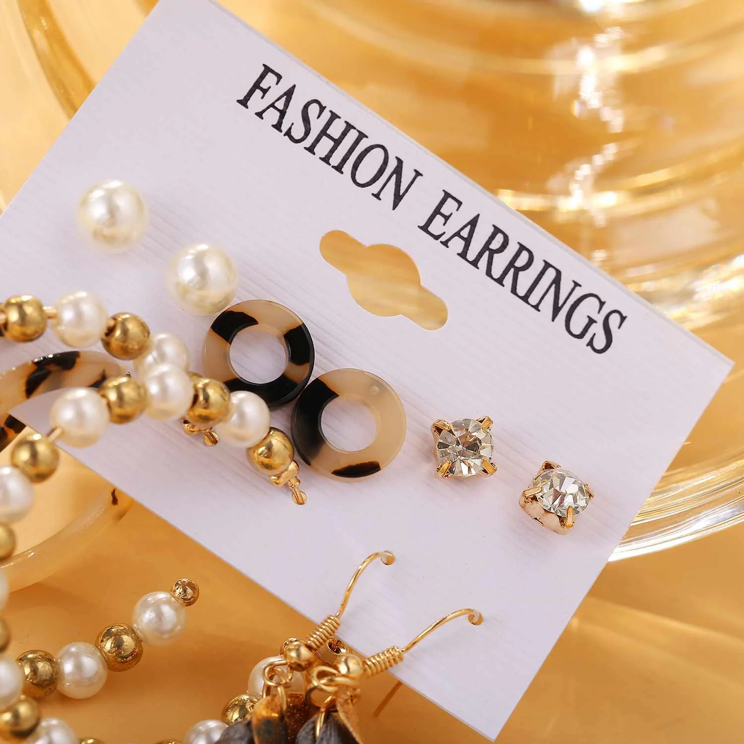 Hot Fashion Mixed Designs Earrings Set Acrylic Tassel Stud Earrings for Women Jewelry