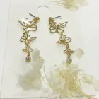 Earring Alloy Hot Sales Earring With Butterfly Drop Zinc Alloy Post For Women