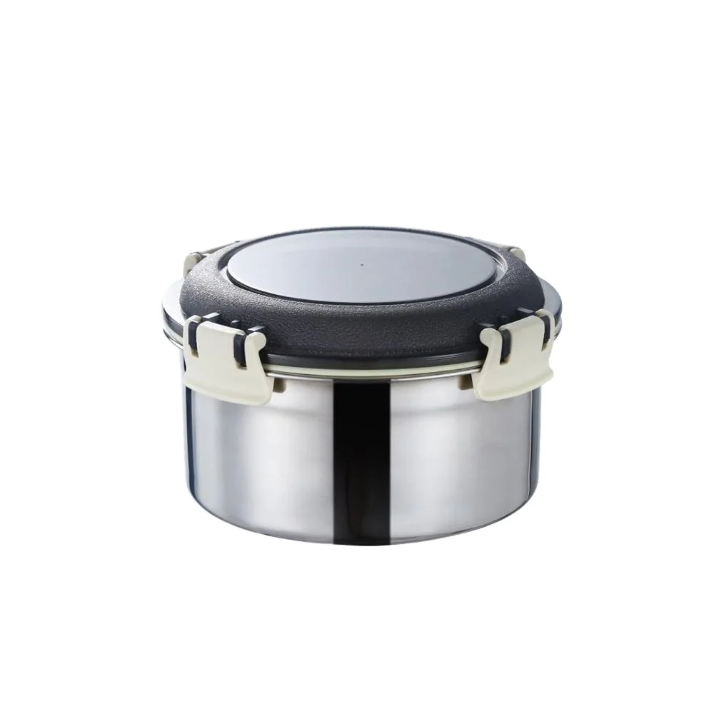 SS 304 Custom stainless steel food storage canister with elastic band