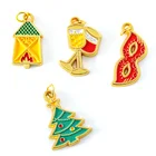 Charm Enamel Pendant Custom Your Own Metal Women Men Gold Lovely Cute Gold Christmas Gifts Enamel Charm Pendant