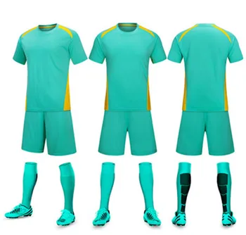 Football suit Short Sleeve Jersey men's football training customization two pieces t shirts shorts set