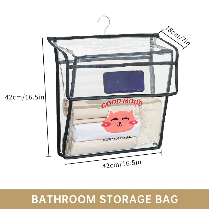 New bathroom storage bag wall hanging waterproof organizer collection for clothes underwear storage bag