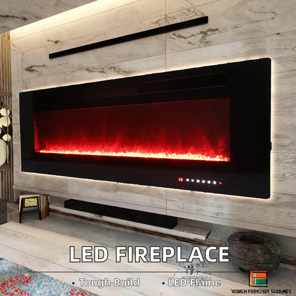 Electric Fireplace, LED, Wall - detail 8