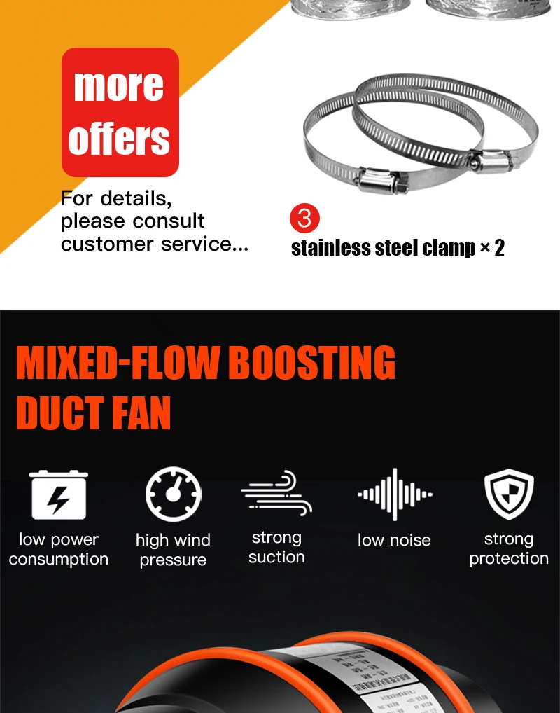 Air-cooled Exhaust Axial Fan, 4-inch, Plastic, 200, 220V - detail 6