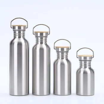 popular 304 stainless steel single-layer sports bottle portable large-capacity mountaineering cold water bottle