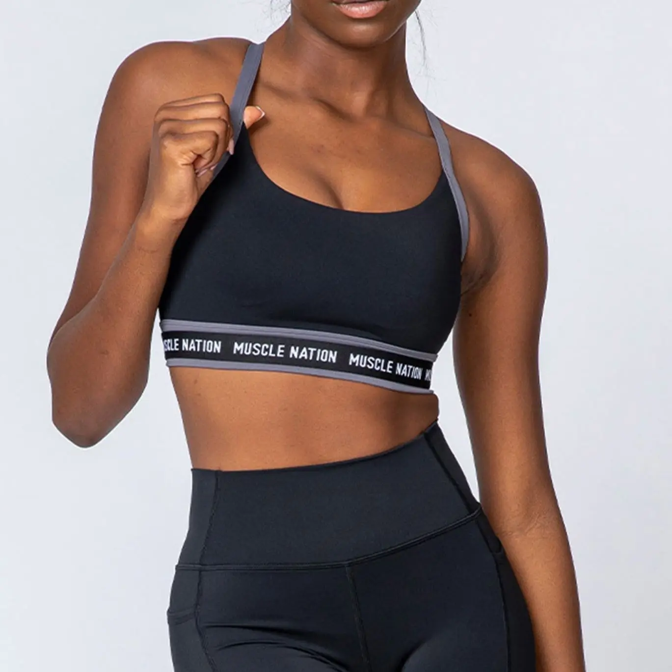 ECBC  hot sale custom logo woman yoga bra Criss-Cross back padded workout fitness sports bras