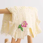Girls Top Hot Sale Yellow Girls Short Sleeve Embroidered Top Lace Shirt