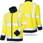 Hoodie Safety Reflective LX908 High Visibility Reflective Safety Polar Fleece Jacket/ Polar Fleece Hoodie