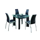 Table Table Glass Wholesale Cheap 6 Or 8 Seater 12mm Glass Dining Table Leather Chair