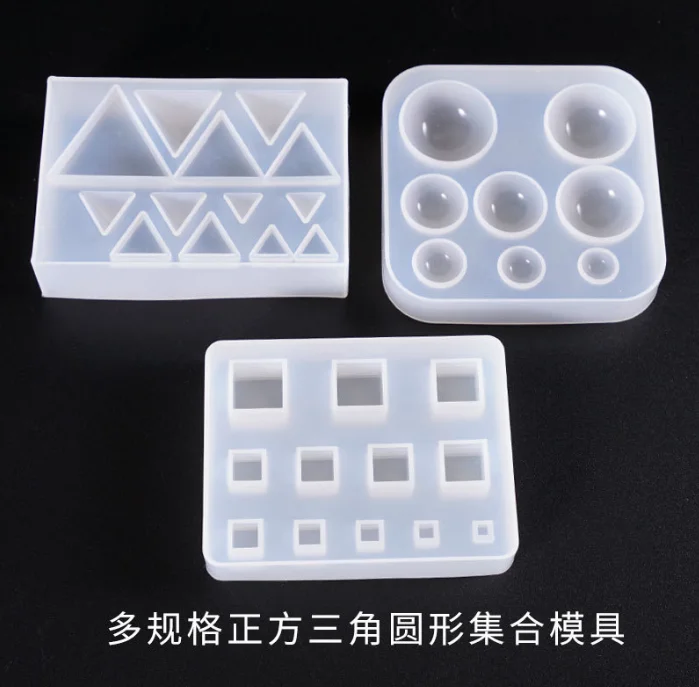 Triangle Crystal Epoxy Mold Earrings Mould Pendant Mould Resin Silicone Molds 