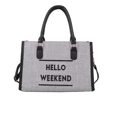 ZHUIYU brand new design eco-friendly tote bag canvas messenger bag Summer Large Capacity Letter Bag for women