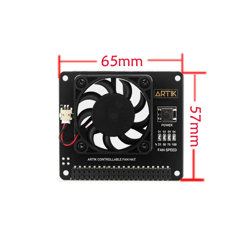 Custom Raspberry Pi 4 Model B Argon Fan HAT with Cooling Fan Function