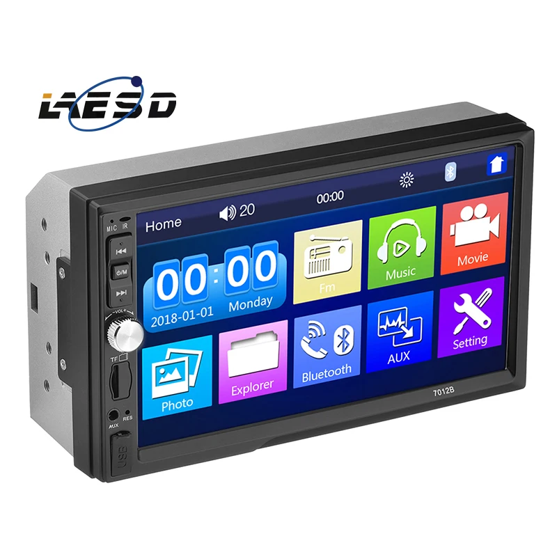 7" 2 Din HD 1080P Touch Screen Car FM/MP5 Player Bluetooth Stereo Radio In-Dash 