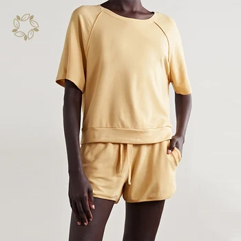 Organic pima cotton and modal-blend pajama set sustainable cotton pajamas for women modal sleepwear nightwear