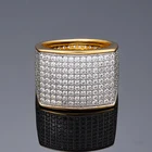 Hop Rings Rings PCY1012 Morden Style Logo Customized Cz Luxury Hip Hop Gold Rings For Men Jewelry