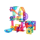 Diy Toys Custom BPA Free DIY Stem Marble Race Run Magnetic Blocks 3d Building Educational Stem Toys