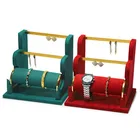 In Jewelry High-grade Customized Showcase 2 In 1 Metal Bracelet Earrings Jewelry Display Props