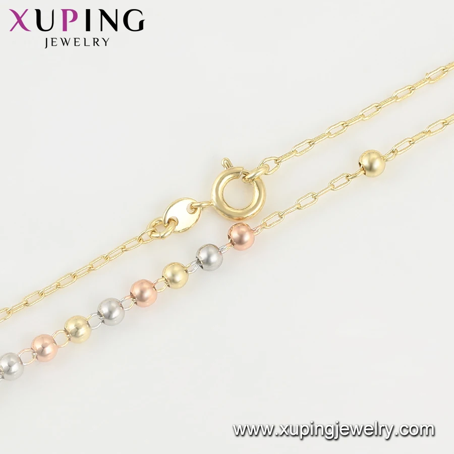 46848 xuping fashion jewelry gold plated cross rosary style necklaces for women