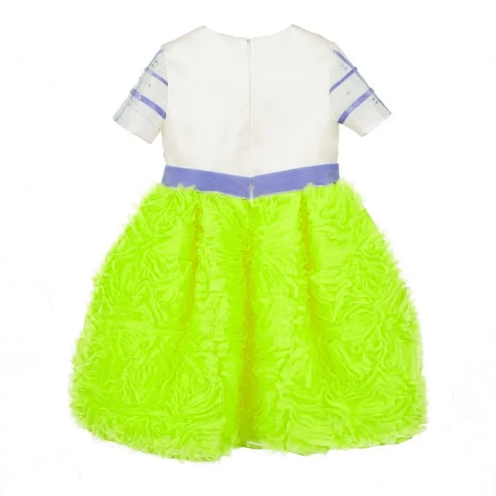 Guangzhou Hot sale Summer High quality boutiques girls clothing party dresses floral ruffles princess dress kids tulle dress