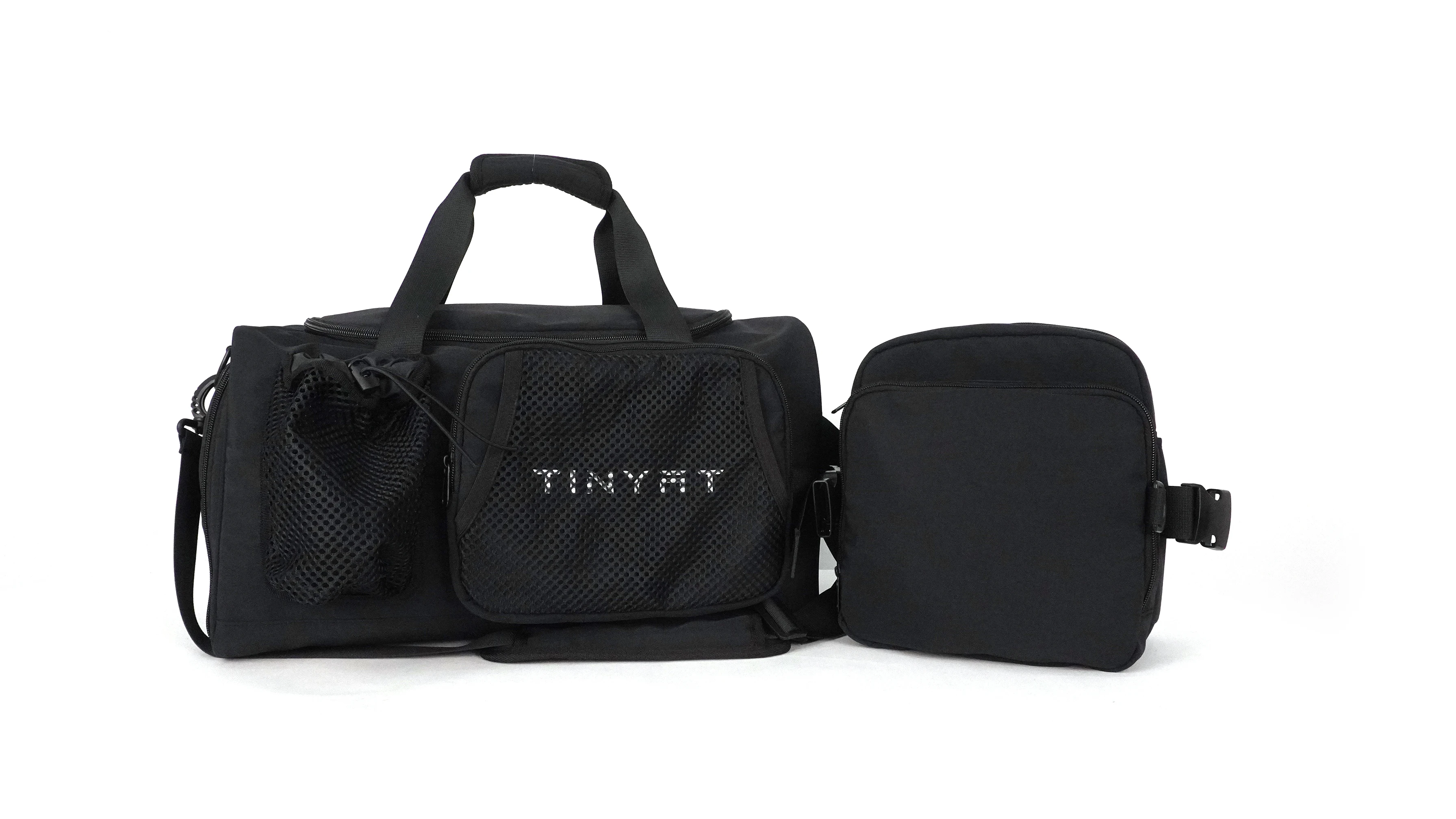 product tinyat unisex black travel backpack large capacity lightweight carry on luggage fashionable zipper waterproof single shoulder-5