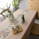 Linen Table Beautiful Modern Western Style Fancy Linen Cafe Square Table Cloth Import For Home Use