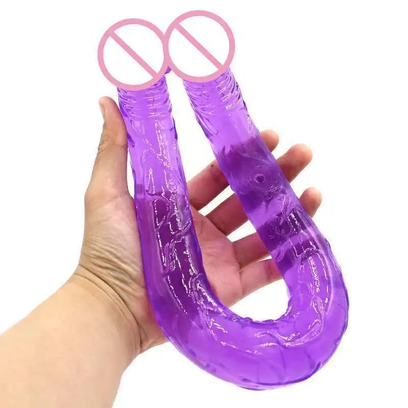 Super Long 44cm Jelly Dildo Realistic Double Head Penis Dildo For Woman Flexible Vaginal Anal Plug Sex Toys For Lesbian picture