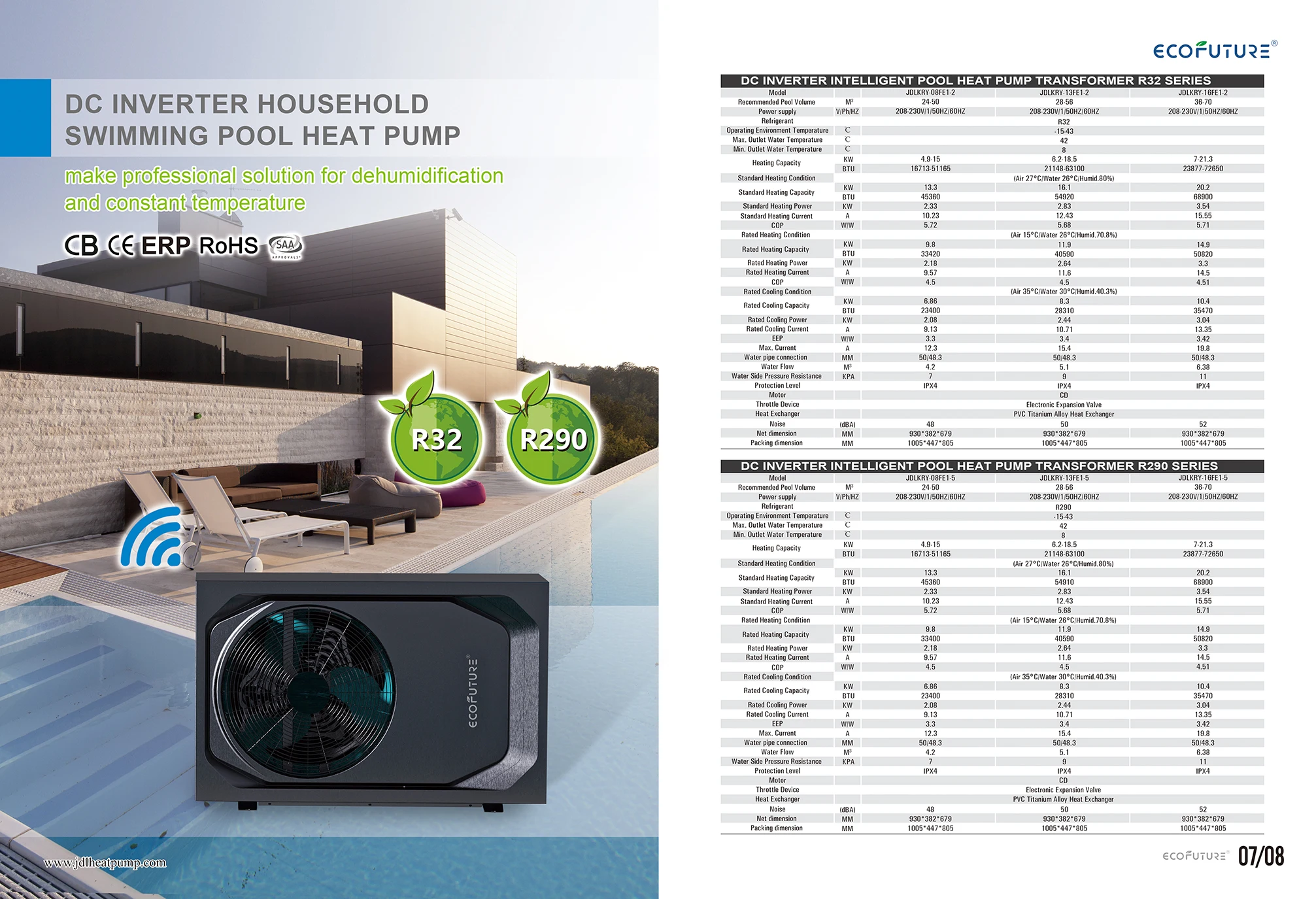 Pool Heater, JIADELE, R32, Inverter, 8kw - detail 12