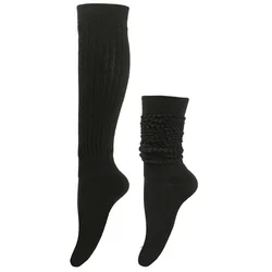 Slouch Socks Women Towel Bottom Knee High Knit Style Scrunched Sock Solid Lady Calf Thermal Pile Socks