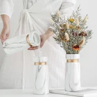 Flower Vases 2021 New Marble Style Ceramic Porcelain Flower Vases For Home Decor