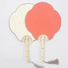 Paper Fan Rice Paper Blank Sublimation Ball Fan Classic Japanese Palace Hand Fan Custom Printing Size Shape Hand Fan