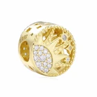 Pendant Color Zircon Pendant Fashion Design Pendant Openwork Gold Color Round Charm Zircon Pendant For Women