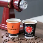 Premium Cup Coffee Take Away Cups Premium Quality Disposable 7 Oz Kraft Paper Coffee Cup And Lid
