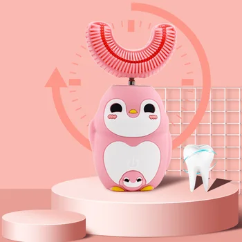 Electric Toothbrush U Shaped Type Toothbrush 360 Degrees Ultrasonic Children Whitening Silicone Automatic Electric Toothbrush