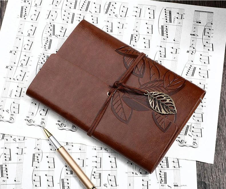 Pu color a6 leather notebook leaves restoring ancient ways notepad japan and south korea stationery gift Pu color a6 leather notebook leaves restoring ancient ways notepad japan and south korea stationery gift