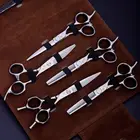 Hair Scissors Professional Professional Factory Wholesale 440C Black Print Barber Scissor Set Hairdressing Hair Scissors