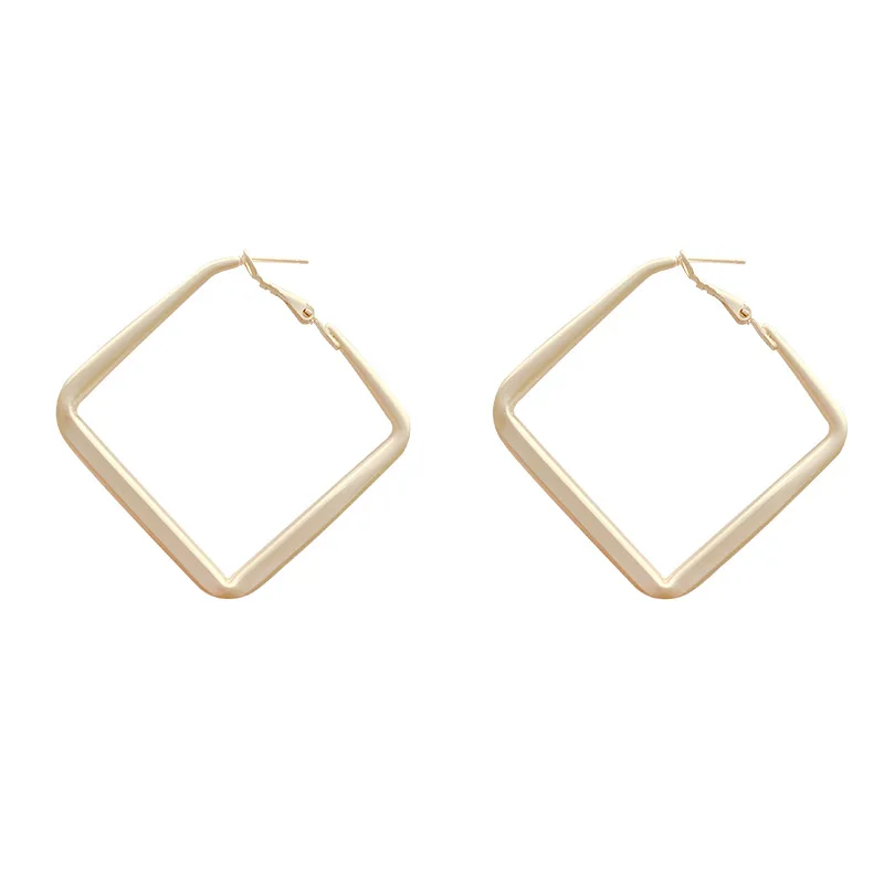 geometry square ear studs exaggerate atmosphere earrings 2022 new trend Fashion simple cold wind earring Female