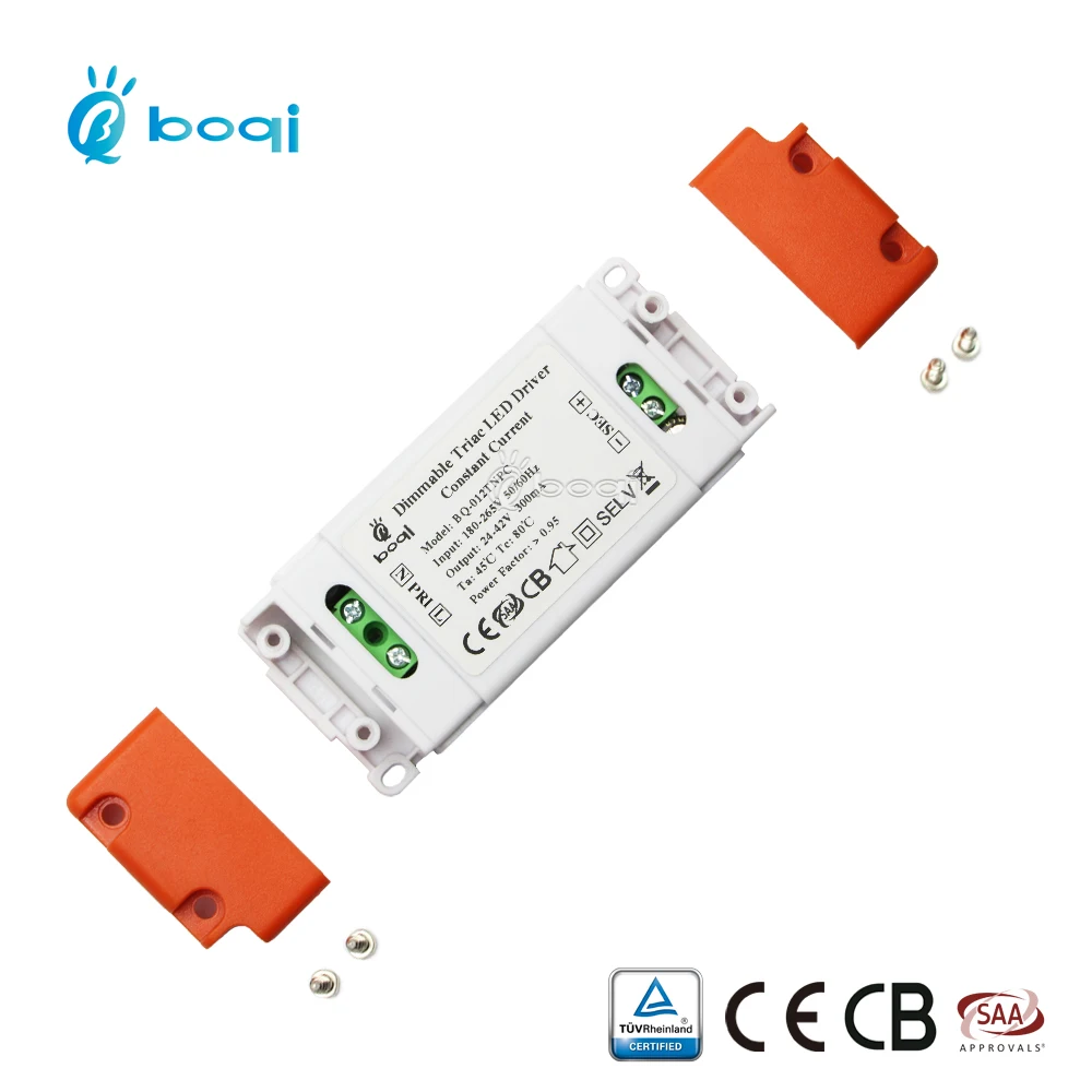 Fast delivery Constant current 300mA 12w triac dimmable led driver with TUV-CE