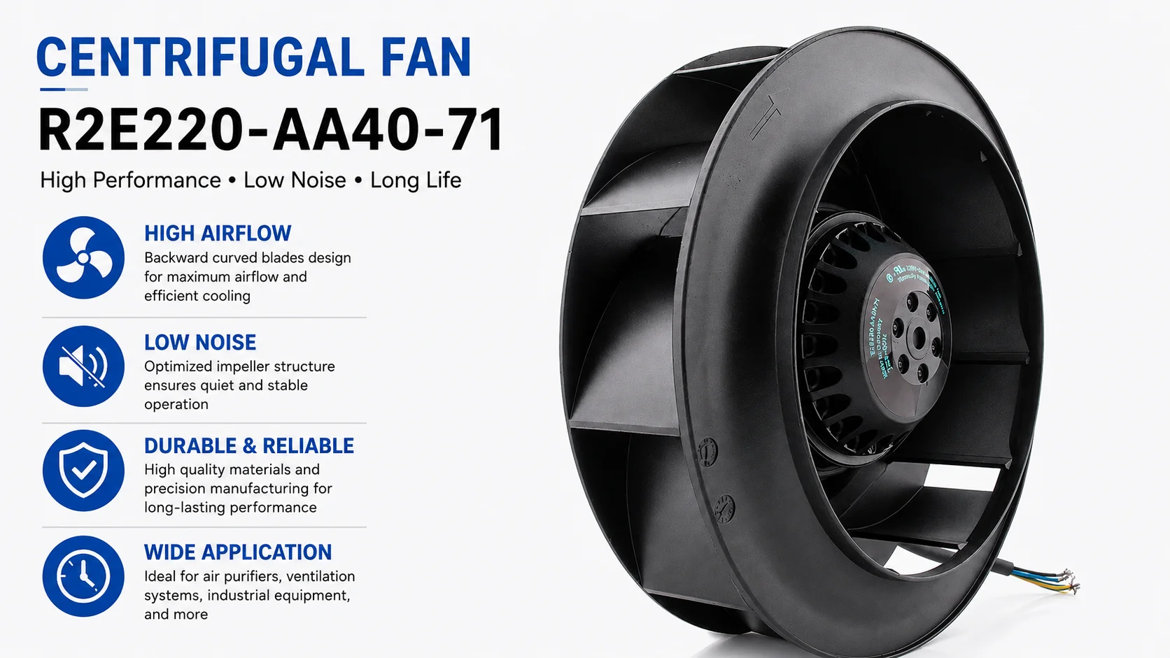 Centrifugal Blower, AC220/230V, 50/60Hz, 22CM, 22071 - detail 4