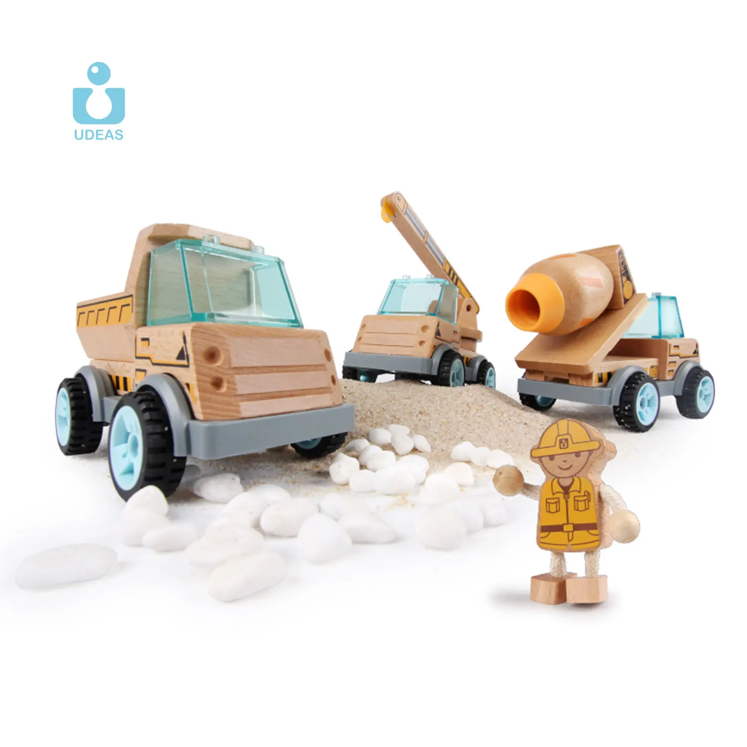 wooden cement mixer toy