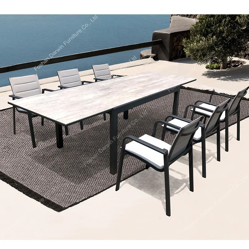 aluminum dining table set outdoor