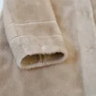 Jacket New Developed Women Winter Warm Jacket Ladies Beige Long Faux Mink Fur Coats