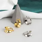 Gold Plated Earrings Daidan Wholsale Jewelry Women Irregular Clip On Huggie Silver Gold Plated Hoop Earrings