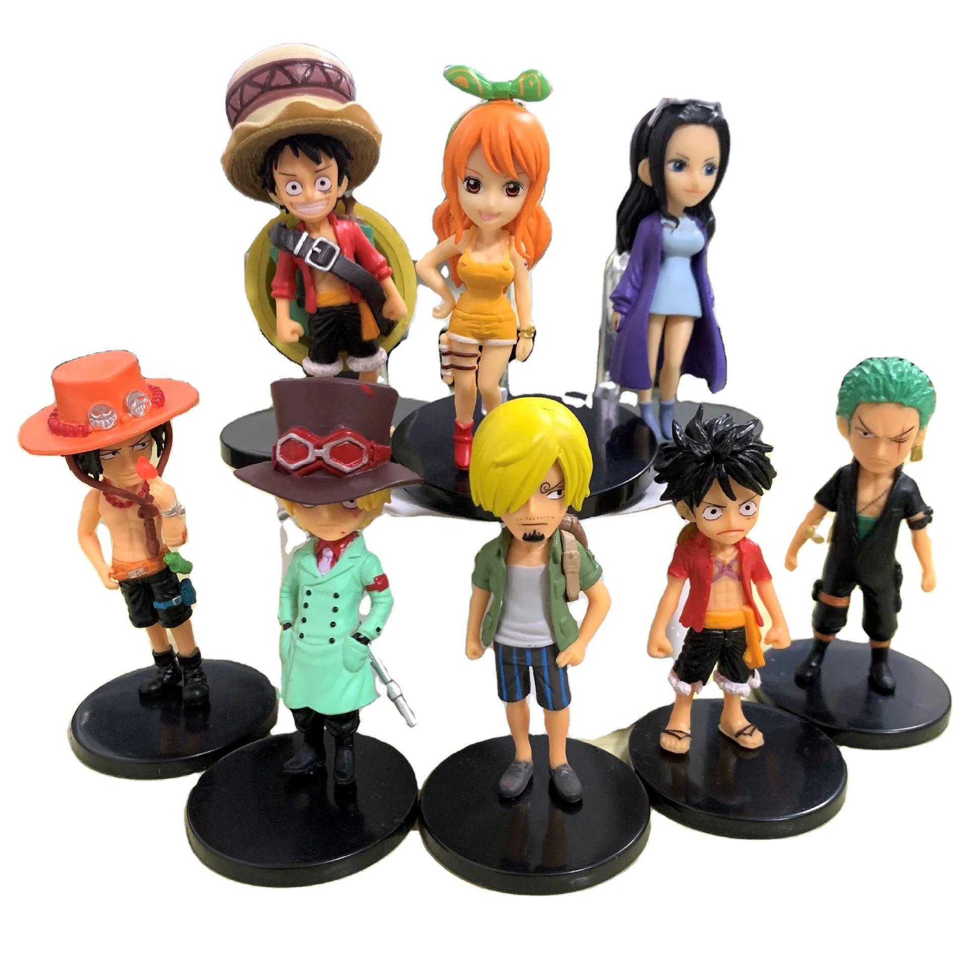 New 8pcs Models Of Japanese Animation Derivatives Ornaments Nicorobin Zoro  Luffy Ace Sanji Hand-made Cake Decoration Doll Model - Buy Anime  Ornaments,Luffy Doll Model,Nicorobin Ornaments Product on 