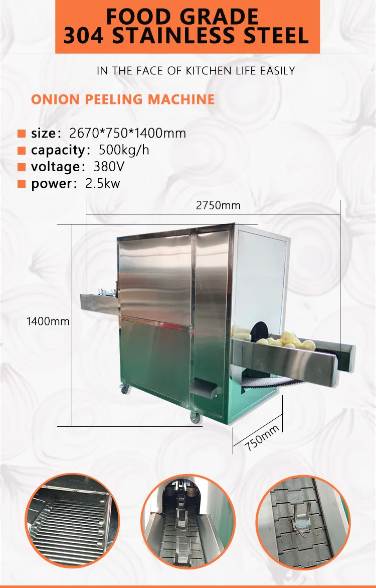 Automatic Used White Spring Peeling Machine Finis Topnotch Onion Peeler details