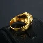 Ring Popular Logo New Hip Hop Stainless Steel Gold Plated Ancient Medusa Lovers Ring
