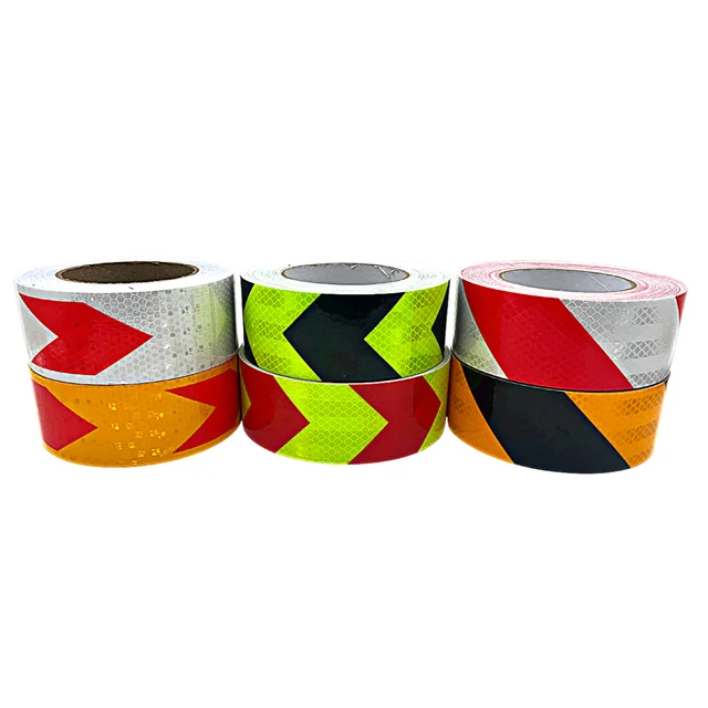 High Quality Waterproof Arrow Reflective Safety Tape Reflective PVC Tape For Safety Marking