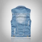 Vest Newest Cowboy Waistcoat Turn-down Collar Sleeveless Vest Jacket Breathable Men Waistcoat Vest