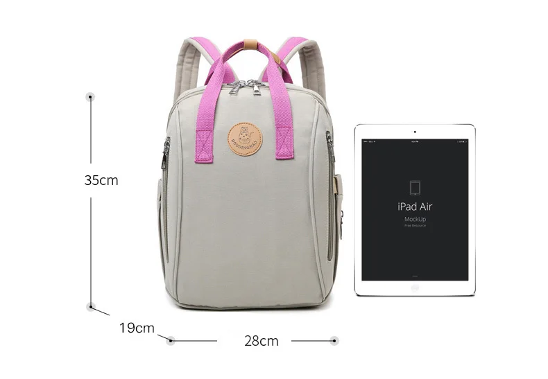 2024 New Multifunctional Portable Mommy Bag Custom Leisure Outdoor Travel Nappy Diaper Mummy Backpack Bags For Mom