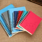 Paper Dark Blue Cover Colorful PU Journal Daily Pocket Notebook Ivory Paper Protect Eyes