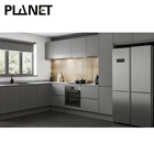 Lacquer Wood Planet Top Quality Free Handle Lacquer Kitchen Cabinets Solid Wood Manufacturer For House